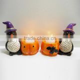 Morden pumpkin ceramic halloween candle holder