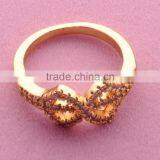 >>>2016 YIWU T&J Women Fashion Korean Style Rings Gold Plated Infinity Shape Rhinestone Crystal Rings for Lady/ thumbnail-3