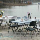 Durable180cm White Outdoor Plastic Folding Study Table and Chair With Lock/high Quality Plastic Study Table thumbnail-2