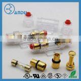 Silver Gold Plated Audio Fuse Holder 10*38 mm Glass Fuse Big Fuse thumbnail-3