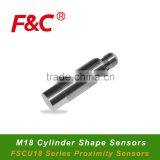 FSCU1805 series M18 3-Pins Inductive Proximity Sensors, Connector Type, Sensing Part Is Made of Metal, Full Metal Housing.