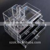 Clear Elegant Acrylic Contertop Makeup Organizer With Drawers