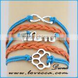 New Jewelry Fashion Leather Bracelet Infinity Love Braid Bracelet thumbnail-5