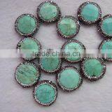 Green Turquoise With High Quality Rhinestone Pendant in Different Shape thumbnail-2