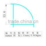 aluminum extruded profiles for window corner of 53A series casement window