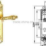 Copper Handle Door Lock LM0118 SG With European Design for Living Room thumbnail-2