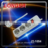 Hot sale high quality Germany 3 way switch gray extension socket power strip 16A 220V child protector