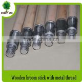 Eucalyptus poles wood broom handle with metal screw for American market