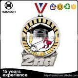 Wholesale Custom Casting Rimmed Glitter Diamond Edge Brass Iron Zinc Alloy Silver Plated Reading Award Medal thumbnail-3