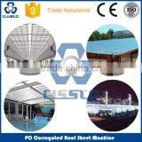 CE CERTIFICATE POLYCARBONATE HOLLW PROFILE MAKING MACHINE, PC HOLLOW CORRUGATED ROOF TILE PRODUCTION LINE thumbnail-4