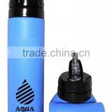 550ml Silicone Collapsible BPA Free Water Bottle FDA Approved Leak & Spill Proof, Freezer and Dishwasher Safe thumbnail-1