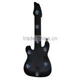 Decor Marquee Black Guitar Shaped Metal Wall Art LED thumbnail-2