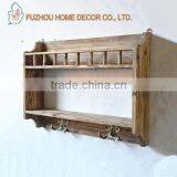 Bathroom Shelves,wood Towel Racks With Hooks thumbnail-3