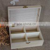 Hot Stamping Raw Wood Craft Compartment Storage Boxes thumbnail-2