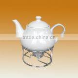 China Chaozhou Wholesale White Porcelain Tea Pot for Restaurant thumbnail-1