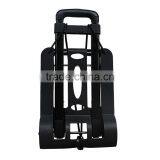 Mini Folding Shopping Cart With 2 Wheels/Lightweight Black Iron Alloy Folding Luggage Cart/ Portable Hand Trolley thumbnail-5