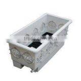 White Rectangular Garden Plastic Pots for Balcony Decoration thumbnail-2