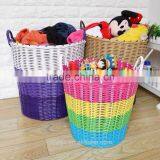 Set of Three Handmade Plastic Woven Laundry Basket With Handles thumbnail-4