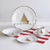 20pcs Porcelain Dinnerware Set With Gold Decal Designs,set of 20pcs Porcelain Dinner Set With Gold Printing thumbnail-2