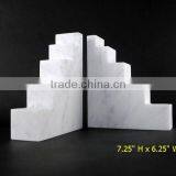 Desktop Deco Wholesale Carrara Marble Bookends Office Decor Book Stand thumbnail-3