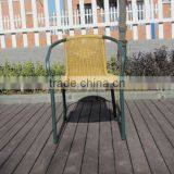 Outdoor Resin Stacking Steel Chair thumbnail-1