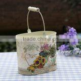 Leakproof Colorful Oval Shape Ice Bucket With Wooden Handle thumbnail-3