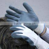 NMSAFETY Personalized Grey Fake Foam Nitrile Work Safety Glove thumbnail-1