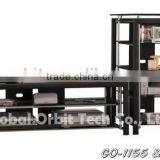 High Quality Stainless Steel and Tempered Glass tv Stand thumbnail-1