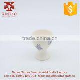 Glazed Full Hand Painted White With Blue Butterfly Ceramic Teapot thumbnail-4