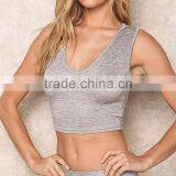Latest Top Designs for Women Soft Sleeveless Hoodie Crop Top HST3787 thumbnail-1