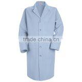 Men's Button Front Navy Flame Resistant Lab Coat SLC009 thumbnail-1