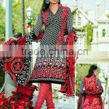 Black and Pink Readymade Printed Suits (Pure Cotton ) thumbnail-1