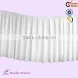 17' White Polyester Table Skirting Designs for Wedding