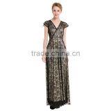 Maxnegio Sexy Black Long Lace Wrap Maxi Evening Dress for Women thumbnail-3