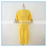 New Fashion Ramie Cotton Multi Colors Emboidery Jacket Dress Suits For Woman thumbnail-4