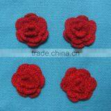 Machine Made Cotton Crochet Flower Applique
