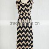 Miracle Maxi Dress in Black and Beige thumbnail-1
