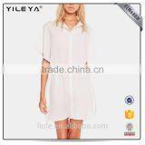 Summer Women's Fashion Long Shirt Dress for Female thumbnail-1