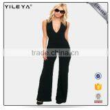 2017 New Style Sexy Jumpsuit Lady Long Romper Backless Halter White Romper Jumpsuits