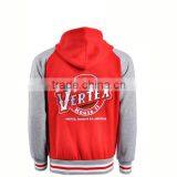 Custom Men's Cotton Hoodie Baseball Varsity Jacket With Colorful Design thumbnail-4