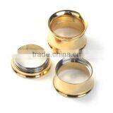 14mm Stainless Steel Ear Stretcher Expander Bobbin Gold Plated Hot Sale Expanders thumbnail-3