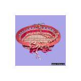 White Rattan Basket thumbnail-1