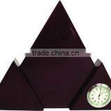 Wholesale Custom High Glossy Finish Blank Wooden Clock Shield Plaque For Gifts JKC-019 thumbnail-1