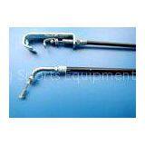 6.0 mm Black PVC / PE Mechanical Control Cables With U - Shape Fittings / Bend Fittings