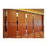 Red Fireproof Partition Wall Hanging Sliding Door For Exhibition Halls