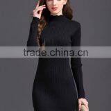 New Brand Design European Style Lace Patchwork Knitted Dress Women Autumn Sweater Dress High Quality Winter Red Dress