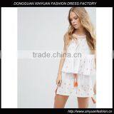 Fashion new jumpsuit Ladies girl Sweetheart Beach Embroidered Top cotton China wholesale