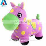 high quality plush stuffed toys purple standing position horse