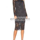 Two Pieces Bodycon Dress Newly Long Sleeve Lace Dress Lace Dresses Prom Women Dresses thumbnail-2