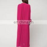T-D076 New Design Muslim Loose Chiffon Elegant Dress For Mature Woman thumbnail-6
